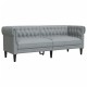 Világosszürke 3 személyes szövet chesterfield kanapé Világosszürke 3 személyes szövet chesterfield kanapé