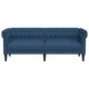 Kék 3 személyes szövet chesterfield kanapé Kék 3 személyes szövet chesterfield kanapé