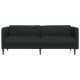 3 személyes fekete szövet kanapé