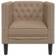 Kávészínű műbőr chesterfield kanapéfotel Kávészínű műbőr chesterfield kanapéfotel