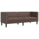 3 személyes barna műbőr chesterfield kanapé 3 személyes barna műbőr chesterfield kanapé