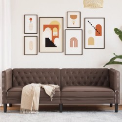 3 személyes barna műbőr chesterfield kanapé 3 személyes barna műbőr chesterfield kanapé