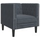 Sötétszürke bársony chesterfield kanapé Sötétszürke bársony chesterfield kanapé