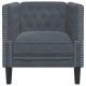 Sötétszürke bársony chesterfield kanapé Sötétszürke bársony chesterfield kanapé
