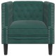 Sötétzöld bársony chesterfield kanapéfotel Sötétzöld bársony chesterfield kanapéfotel