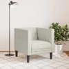 Krémszínű bársony chesterfield kanapéfotel