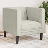 Krémszínű bársony chesterfield kanapéfotel