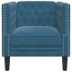 Kék bársony chesterfield kanapéfotel Kék bársony chesterfield kanapéfotel