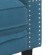 Kék bársony chesterfield kanapéfotel Kék bársony chesterfield kanapéfotel