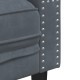 3 személyes sötétszürke bársony chesterfield kanapé párnákkal 3 személyes sötétszürke bársony chesterfield kanapé párnákkal