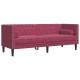 3 személyes bordó bársony chesterfield kanapé hengerpárnákkal 3 személyes bordó bársony chesterfield kanapé hengerpárnákkal