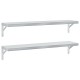 2 db ezüstszínű rozsdamentes acél fali polc 100 x 23,5 cm 2 db ezüstszínű rozsdamentes acél fali polc 100 x 23,5 cm