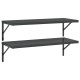 2 db fekete rozsdamentes acél fali polc 100 x 40 cm 2 db fekete rozsdamentes acél fali polc 100 x 40 cm