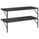 2 db fekete rozsdamentes acél fali polc 100 x 40 cm 2 db fekete rozsdamentes acél fali polc 100 x 40 cm