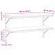 2 db fekete rozsdamentes acél fali polc 100 x 40 cm 2 db fekete rozsdamentes acél fali polc 100 x 40 cm