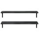 2 db fekete rozsdamentes acél fali polc 100 x 30 cm 2 db fekete rozsdamentes acél fali polc 100 x 30 cm
