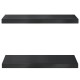 2 db fekete rozsdamentes acél fali polc 50 x 23,5 x 3 cm 2 db fekete rozsdamentes acél fali polc 50 x 23,5 x 3 cm