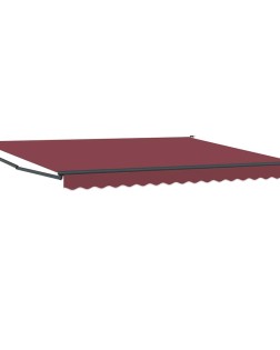 Burgundi vörös kézzel kihúzható napellenző 400 x 300 cm