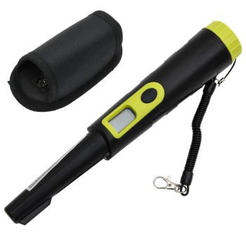 Fekete és sárga pinpointer fémdetektor lcd kijelzővel