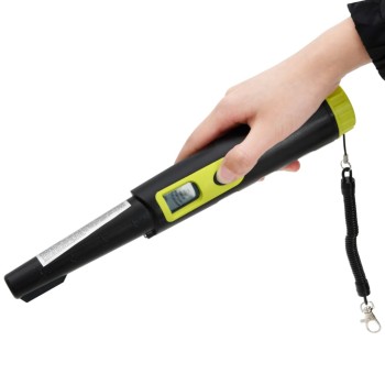 Fekete és sárga pinpointer fémdetektor lcd kijelzővel