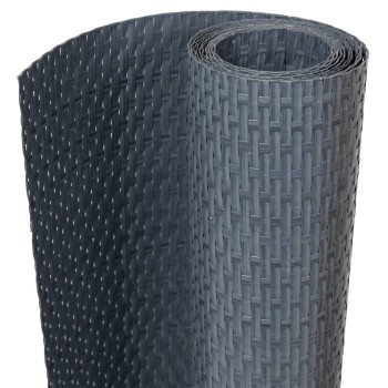 10 db antracitszürke polyrattan erkélyparaván 255 x 19 cm