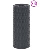 10 db antracitszürke polyrattan erkélyparaván 255 x 19 cm