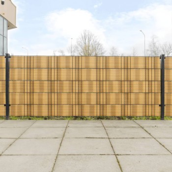 10 db világosbarna polyrattan erkélyparaván 255 x 19 cm