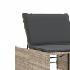 2 db világosszürke polyrattan napozóágy asztallal