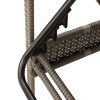| napozó | párnával 1-személy szürke 63 x 200 x 81 cm polirattan
