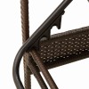 | napozó | párnával 1-személy barna 63 x 200 x 81 cm polirattan