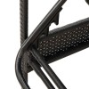 | napozó | párnával 1-személy fekete 63 x 200 x 81 cm polirattan