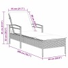 | napozó | párnával 1-személy fekete 63 x 200 x 81 cm polirattan