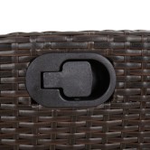 Barna polyrattan dönthető kerti pad párnával Barna polyrattan dönthető kerti pad párnával