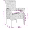 2 db barna polyrattan kerti szék párnával