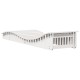 2 db fehér tömör fenyőfa napozóágy 205 x 60 x 31,5 cm