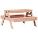Tömör duglászfenyő piknikasztal gyerekeknek 88 x 97 x 52 cm