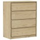 Sauda tölgy tömör fenyőfa fiókos szekrény 76,5 x 39 x 91 cm Sauda tölgy tömör fenyőfa fiókos szekrény 76,5 x 39 x 91 cm
