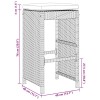 2 db barna polyrattan kerti bárszék párnával