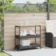 3 szintes fekete polyrattan és tömör akácfa zsúrkocsi 3 szintes fekete polyrattan és tömör akácfa zsúrkocsi