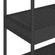 3 szintes fekete polyrattan és tömör akácfa zsúrkocsi 3 szintes fekete polyrattan és tömör akácfa zsúrkocsi