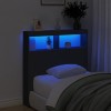 Fekete áthidalószekrény led-világítással 100 x 17 x 102 cm
