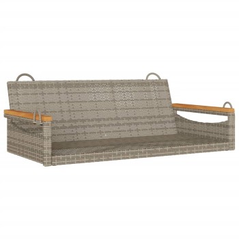 Szürke polyrattan hintapad 109 x 62 x 40 cm
