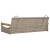 Szürke polyrattan hintapad 109 x 62 x 40 cm