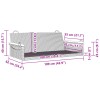 Szürke polyrattan hintapad 109 x 62 x 40 cm