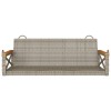 Szürke polyrattan hintapad 109 x 62 x 40 cm