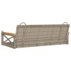 Szürke polyrattan hintapad 109 x 62 x 40 cm