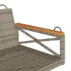 Szürke polyrattan hintapad 109 x 62 x 40 cm