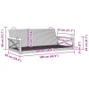 Szürke polyrattan hintapad 109 x 62 x 40 cm