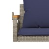 Szürke polyrattan hintapad párnákkal 63 x 62 x 40 cm