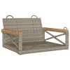 Szürke polyrattan hintapad 63 x 62 x 40 cm